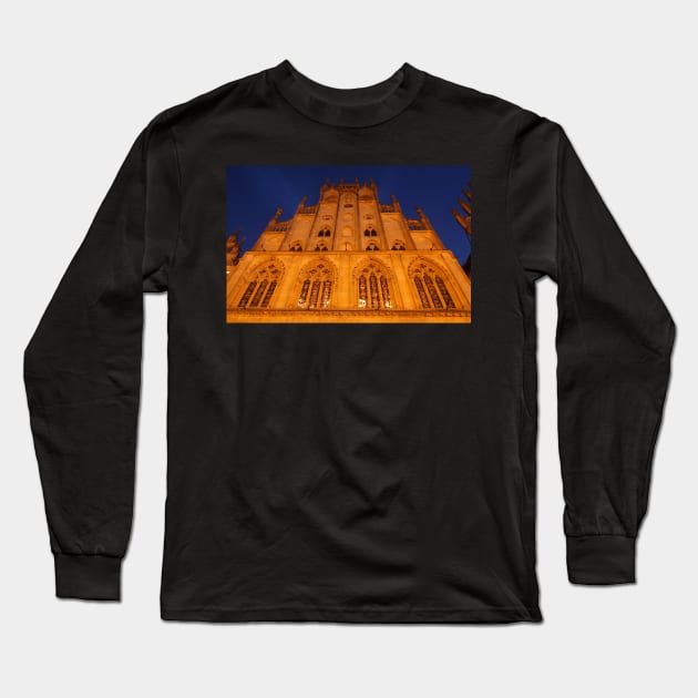 Town hall, dusk, evening, Munster, city, Westphalia Long Sleeve T-Shirt by Kruegerfoto